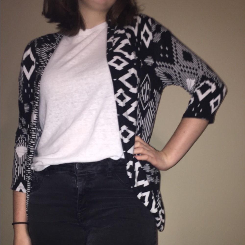 Black and White Aztec Cardigan